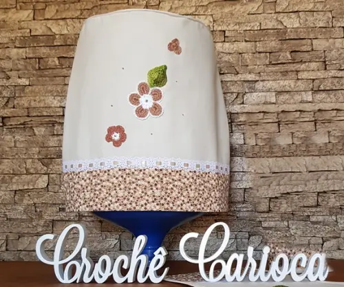 Kit Cozinha 3 Peças Algodão Cru Natural e Floral