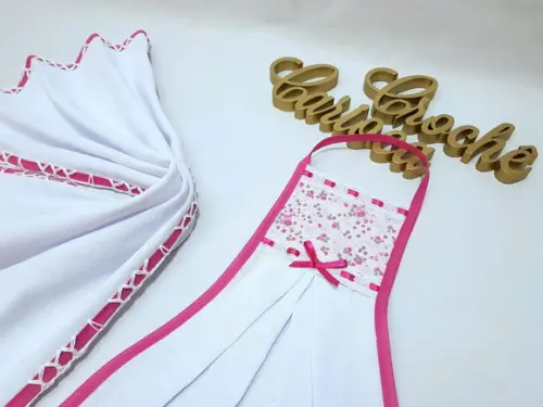 Kit cozinha Pink: bate mão e pano de prato