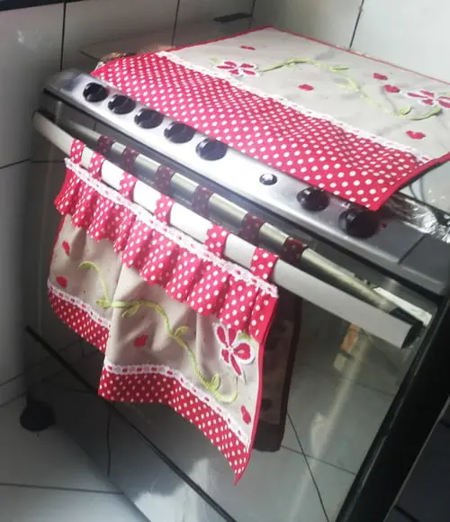 Kit de Fogão Capa e Cobre Forno Sob Medida e Escolha Cores