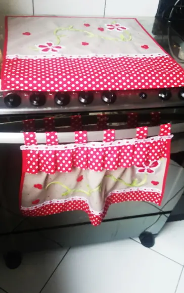 Kit de Fogão Capa e Cobre Forno Sob Medida e Escolha Cores