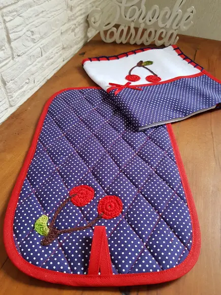 Kit Pano de Prato e Descansa Panela Térmico 2 Peças