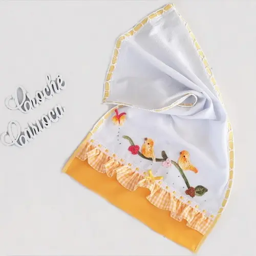 Kit Panos de Prato Tema Passarinhos Grande 80x49 cm 3 Peças