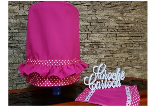 Kit Rosa Cozinha Capa de Galão e Centrinho ou Escolha Peças
