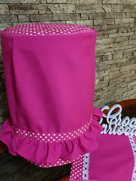 Kit Rosa Cozinha Capa de Galão e Centrinho ou Escolha Peças