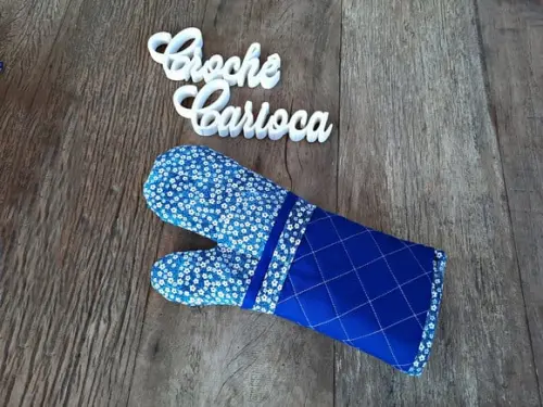 Luva de Forno de Cozinha Reforçada Cano Alto