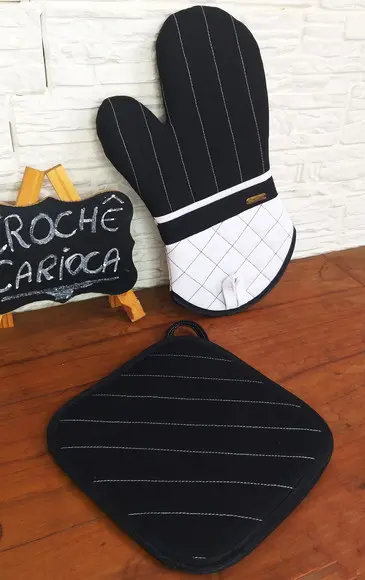 Luva e Pegador de Cozinha Térmicos Minimalistas Modernos
