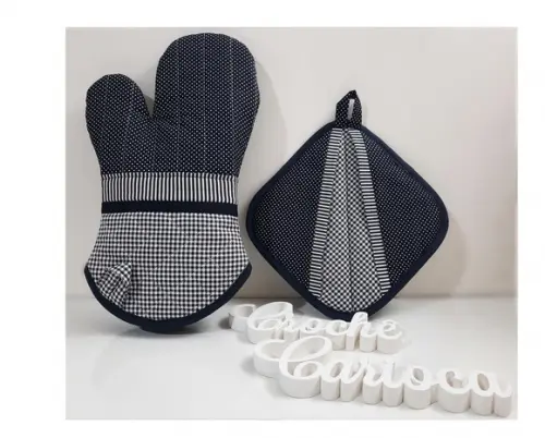Luva e Pegador Térmicos Minimalista Elegante