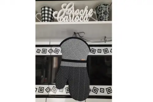 Luva Térmica Cozinha Composê Minimalista Modelagem Exclusiva