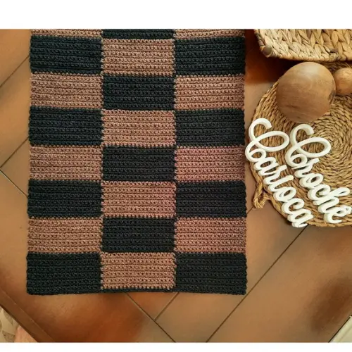 Passadeira de Crochê Moderna Escolha Cor 80x45 ou Sob Medida