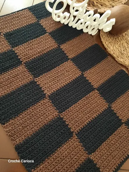 Passadeira de Crochê Moderna Escolha Cor 80x45 ou Sob Medida