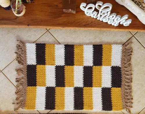 Passadeira de Crochê Quadradinhos Square Escolha Cores!