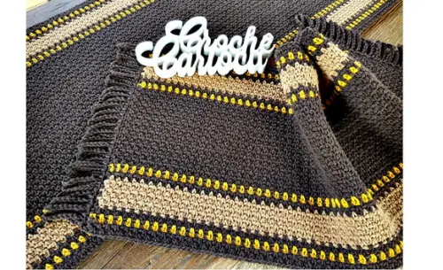 Passadeiras Crochê 2 Pc 100 x 45 ou Sob Medida Escolha Cor