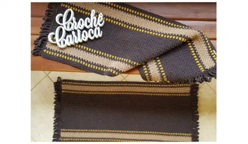 Passadeiras Crochê 2 Pc 100 x 45 ou Sob Medida Escolha Cor