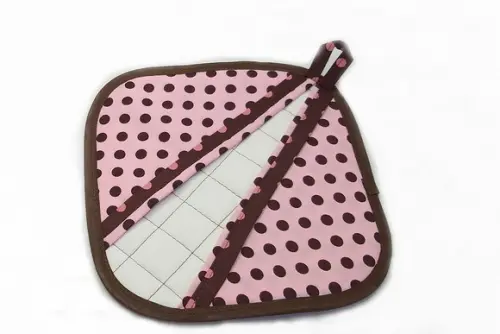Pegador de Panela Térmico Cozinha Rosa e Marrom