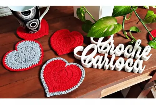 Porta Copos Coração Love Mesa Posta