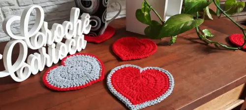 Porta Copos Coração Love Mesa Posta
