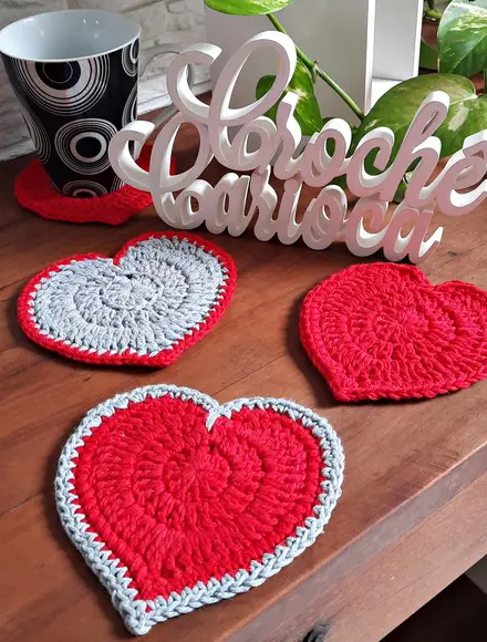 Porta Copos Coração Love Mesa Posta