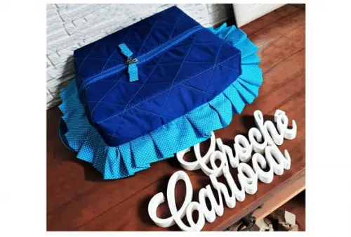 Porta Pão Guarda Pão Tons De Azul