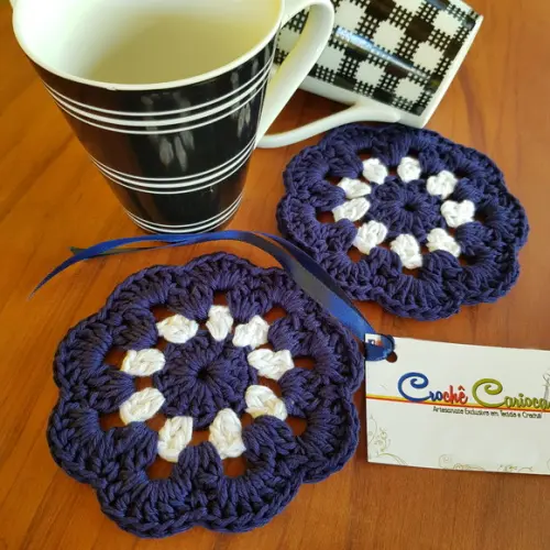 Porta-copos de Crochê Escolha Cores