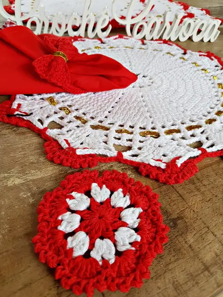Porta-copos em Crochê Escolha Cores
