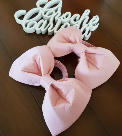 Prendedores De Cortina Laços - Rosa Envelhecido - Par