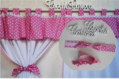 Prendedores de Cortina Nó Rosa Poás 2 Peças