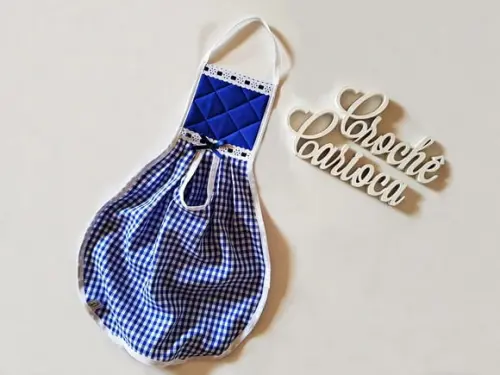 Puxa-saco Xadrez Azul Royal