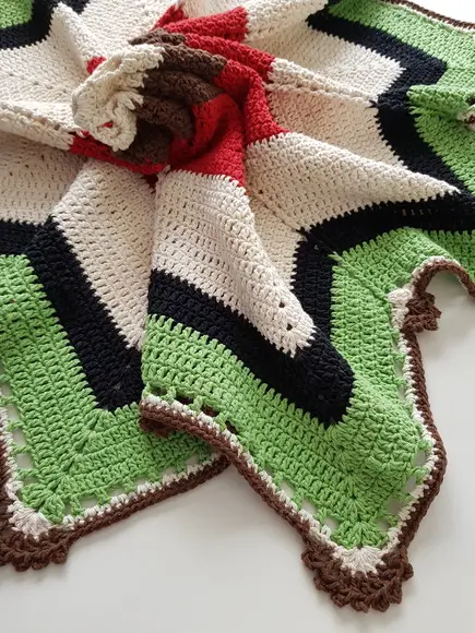 Tapete de Crochê Boho Rústico Farm 140 cm Escolha Cores