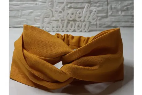 Tiara Faixa de Cozinha Cruzada Gourmet Linho Misto