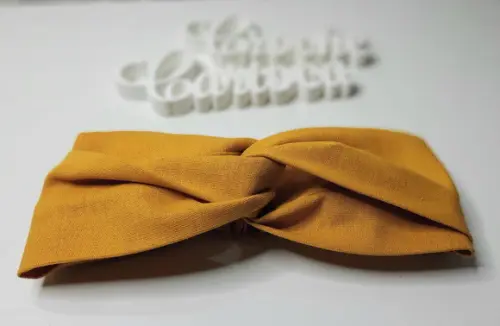 Tiara Faixa de Cozinha Cruzada Gourmet Linho Misto