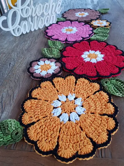 Trilho de Mesa em Crochê Russo - Escolha Cores!