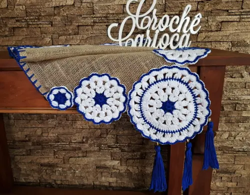 Trilho de Mesa Mandala Zen Boho Escolha Cor e Sob Medida