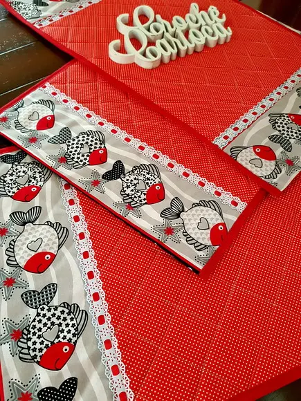 Trio Passadeiras Cozinha Patchwork Estruturados Escolha Cor