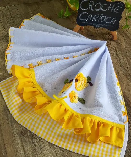 Panos de Prato composê Amarelo Cozinha