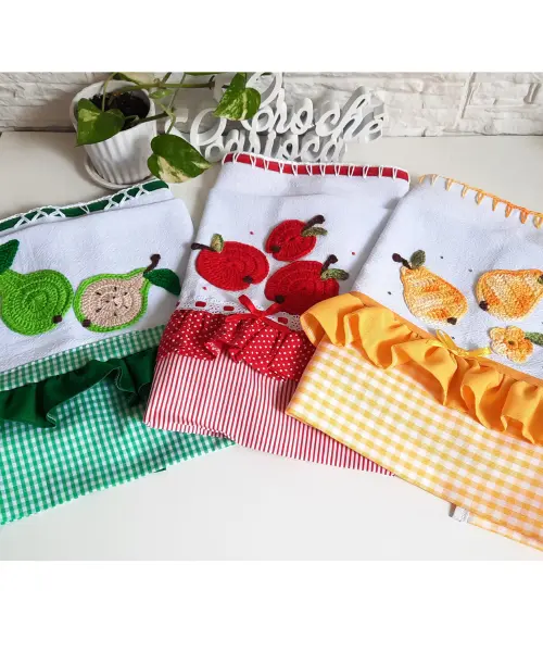 kit 3 peças panos de Panos semaninha Cores