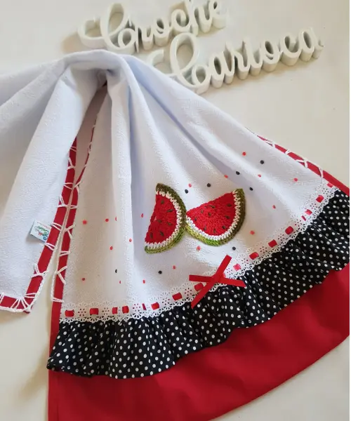 Pano de Prato Feira das Melancias Feirinha Tamanho Grande