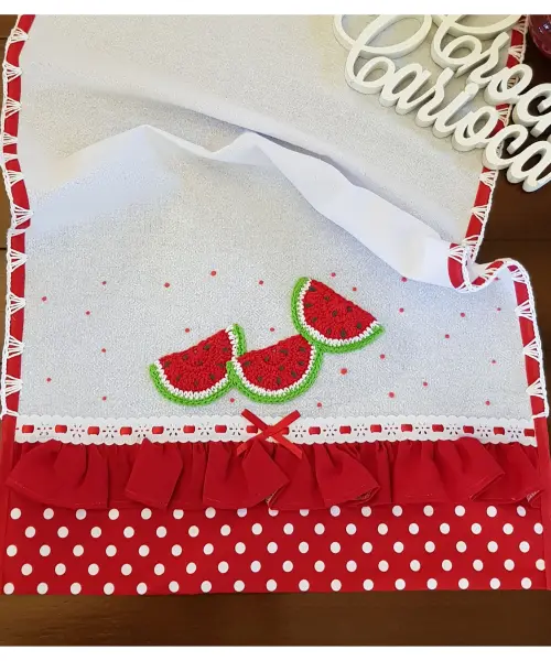 Pano de Prato Vermelho Melancias Alta Qualidade e durabilidade