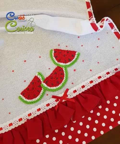 Pano de Prato Vermelho Melancias Alta Qualidade e durabilidade