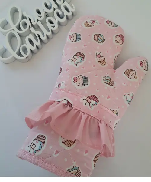 Kit Cozinha Rosa Cupcake 3 Peças Alto padrão e durabilidade