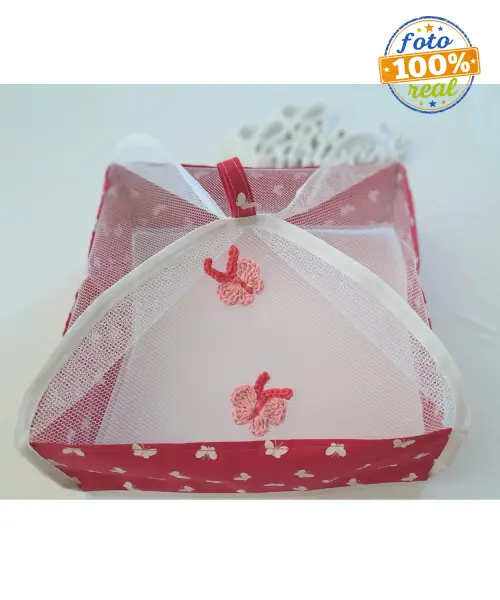 Kit de Cozinha Rosa Pink Borboletas 3 Peças Amor de Mãe