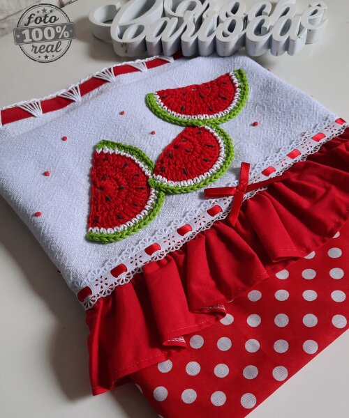 Kit Panos de Prato Composê Vermelho Alta Qualidade Grande
