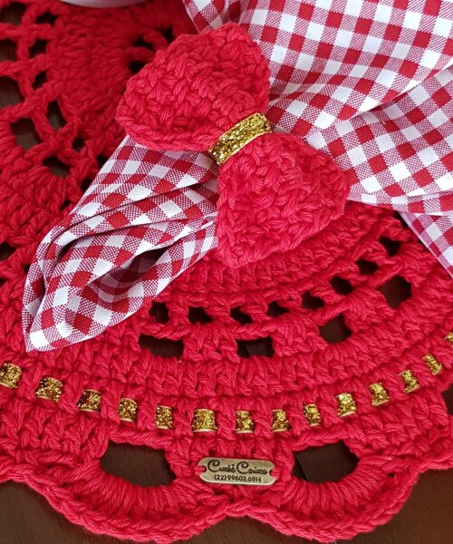 Mesa Posta para 4 lugares com 8 peças - Escolha cor - Sousplat d