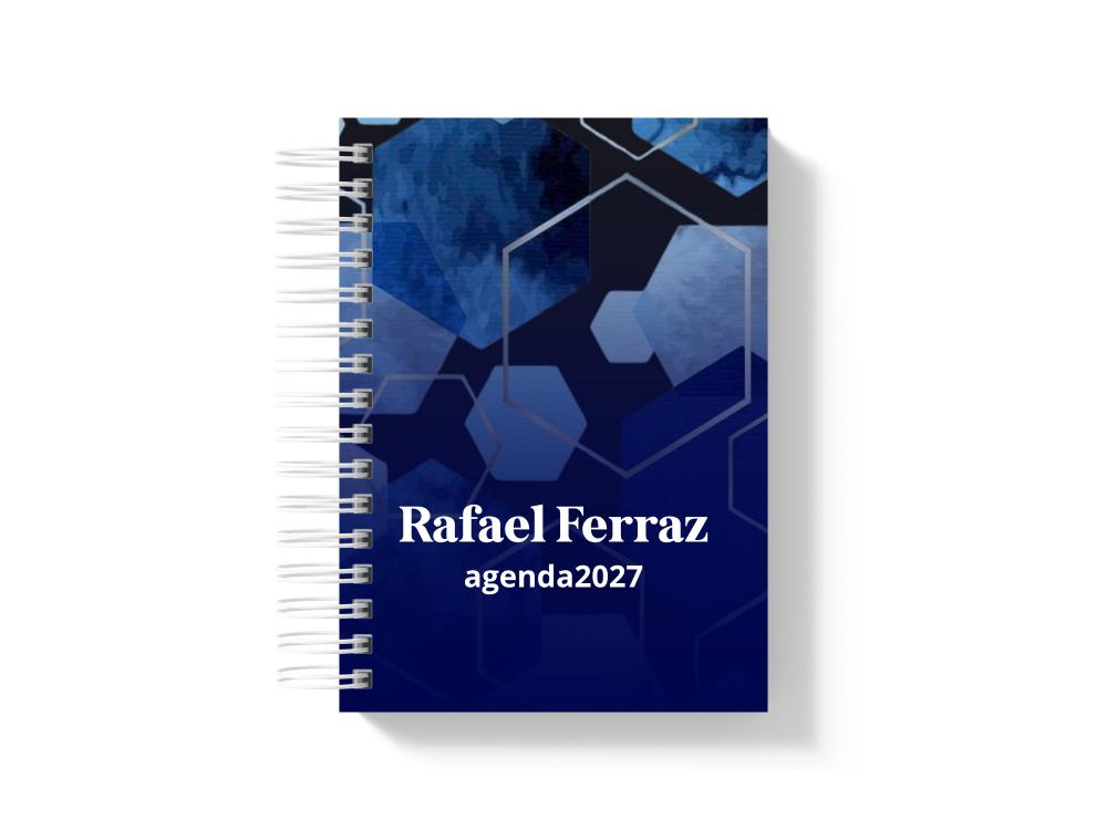Agenda Personalizada 2027 1 dpp   azul masculina