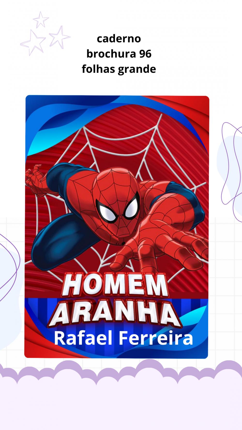 ✨ Caderno Escolar Personalizado 96 Folhas | Caderno Brochura Gr