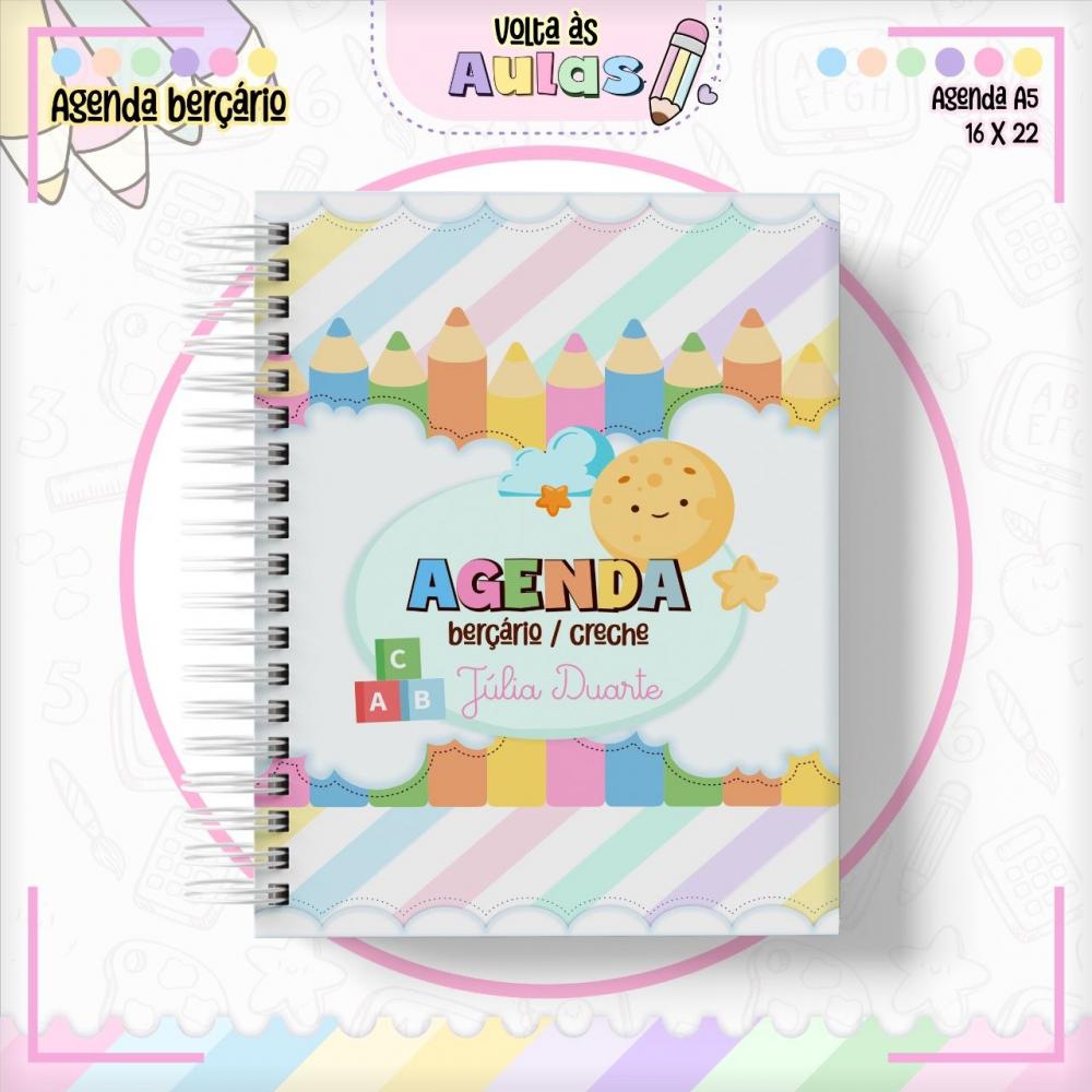 👶📒 Agenda Personalizada Permanente para Creche – Capa Dur