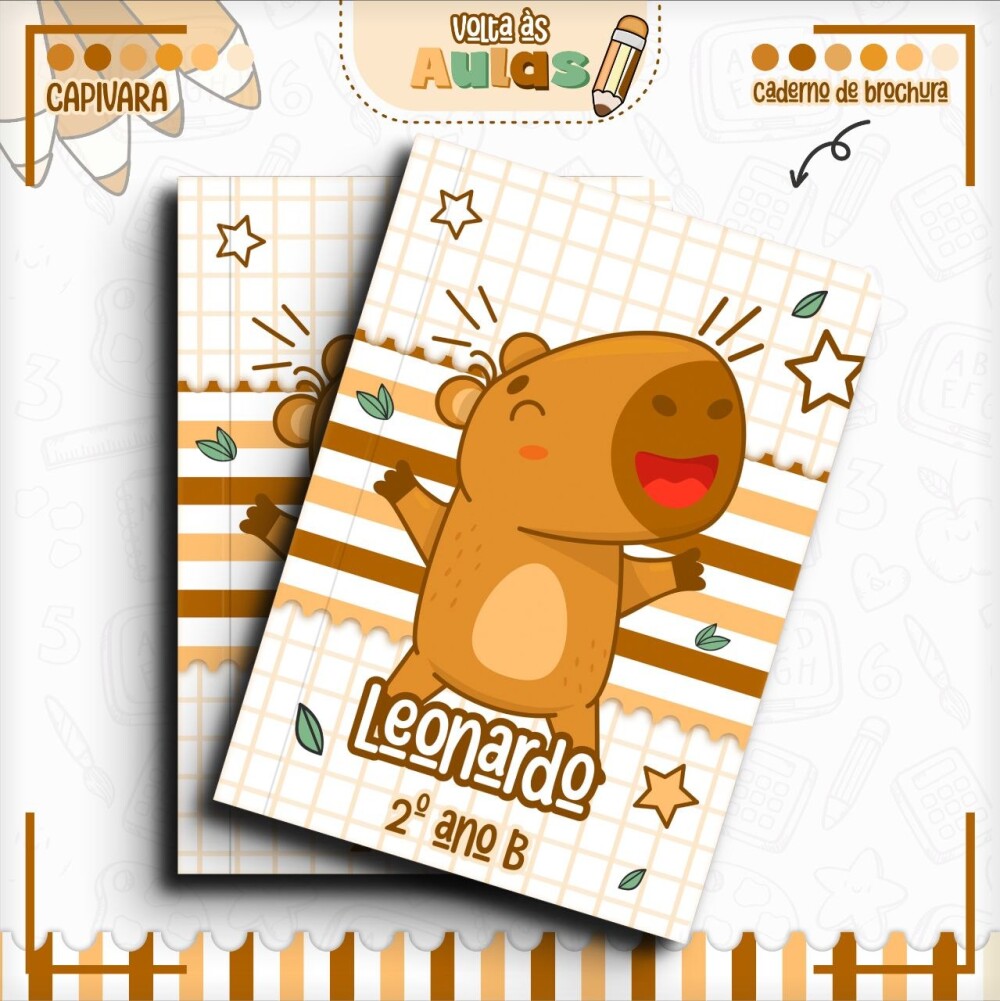 📒 Caderno Brochura Personalizado Grande 96 Folhas | Volta às 