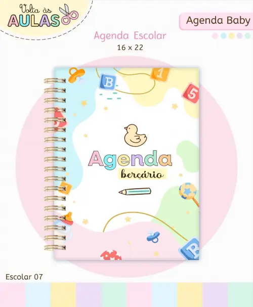 👶📒 Agenda Personalizada Permanente para Creche – Capa Dura