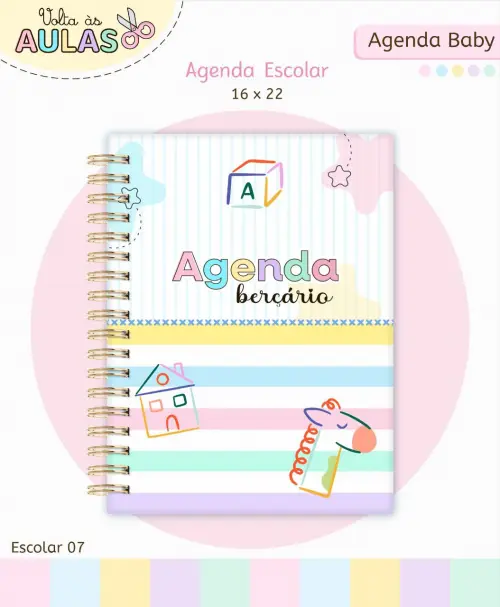 👶📒 Agenda Personalizada Permanente para Creche – Capa Dura