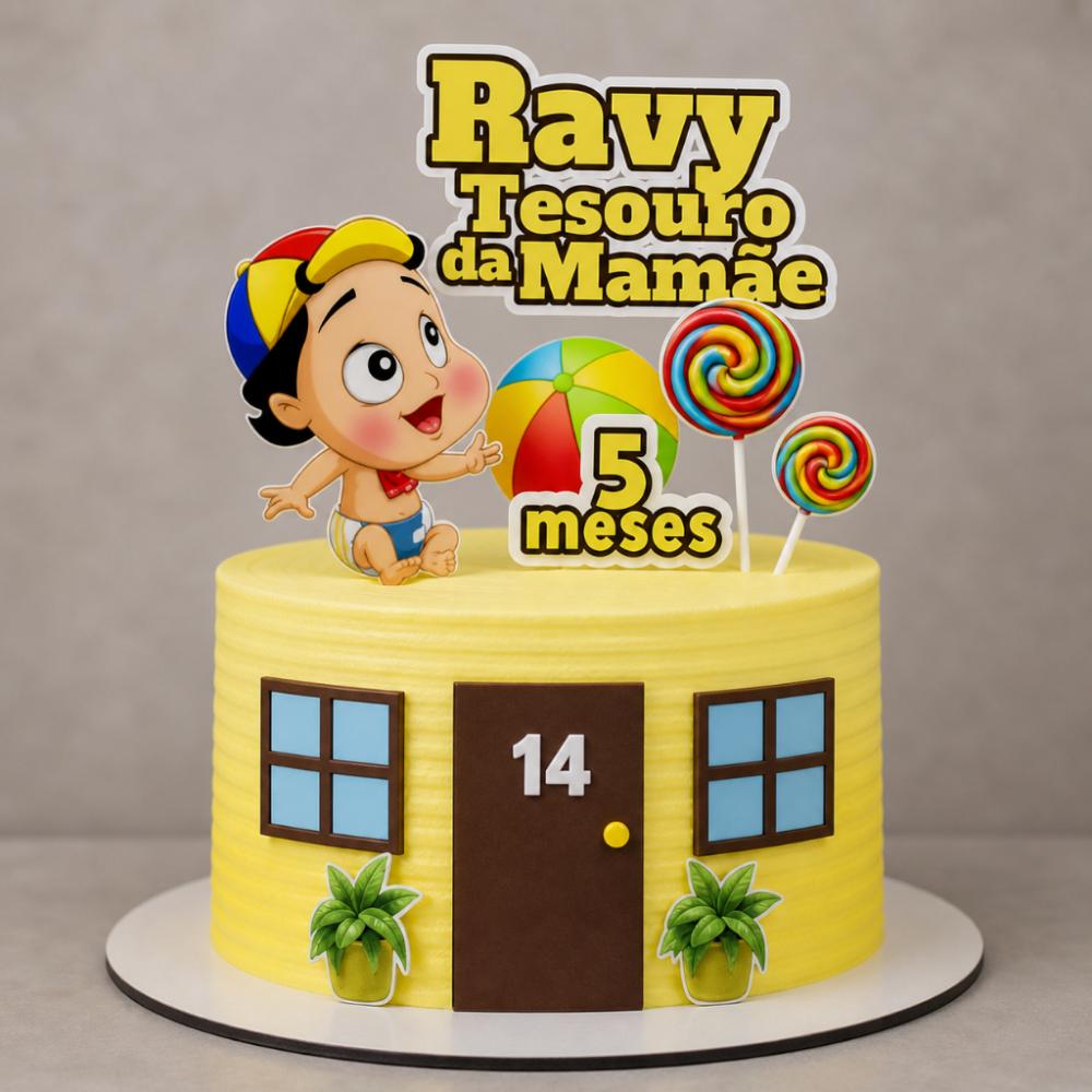 Topo de Bolo Chaves/chiquinhinha/kiko Personalizado Mesversário 