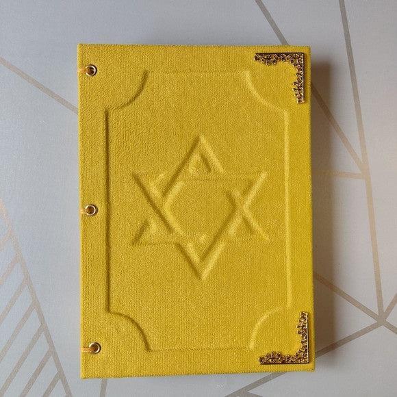 Diário Estrela de Davi®(Amarelo,Com Nome)